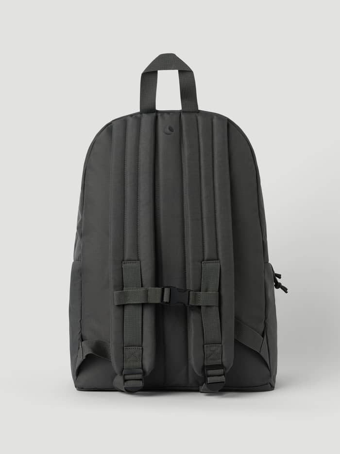 Vue arrière du Borg Logo Backpack 19L en Forest Night (Vert) avec bretelles rembourrées et sangle de poitrine d'entraînement. - Image 2