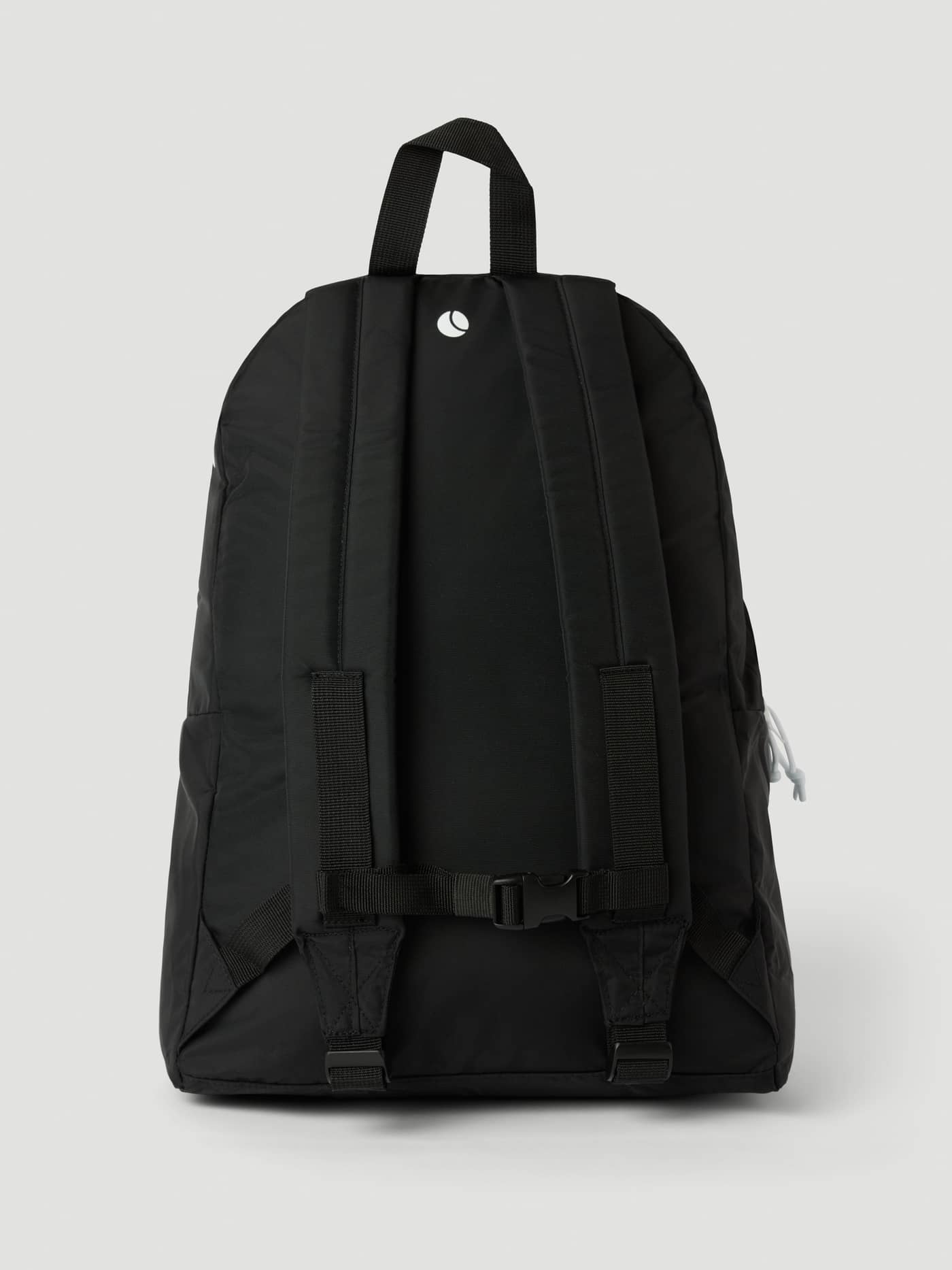 Back view of the Borg Logo Backpack 27L in Black Beauty (Black) featuring padded straps and a top handle. - Image 2