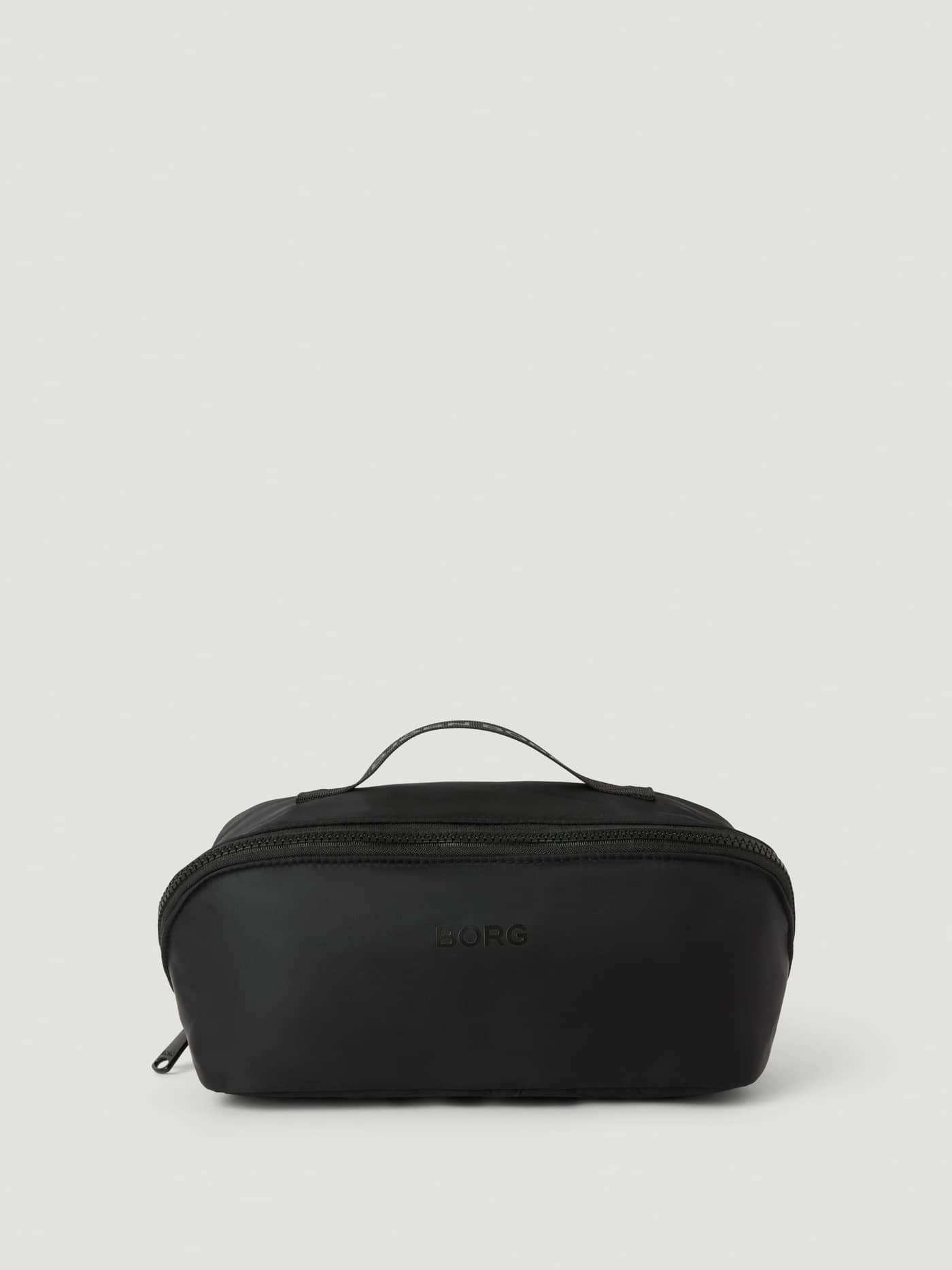 Borg Classic Wash Bag en Black Beauty (Negro) de poliéster reciclado con logotipo negro para el entrenamiento. - Image 1