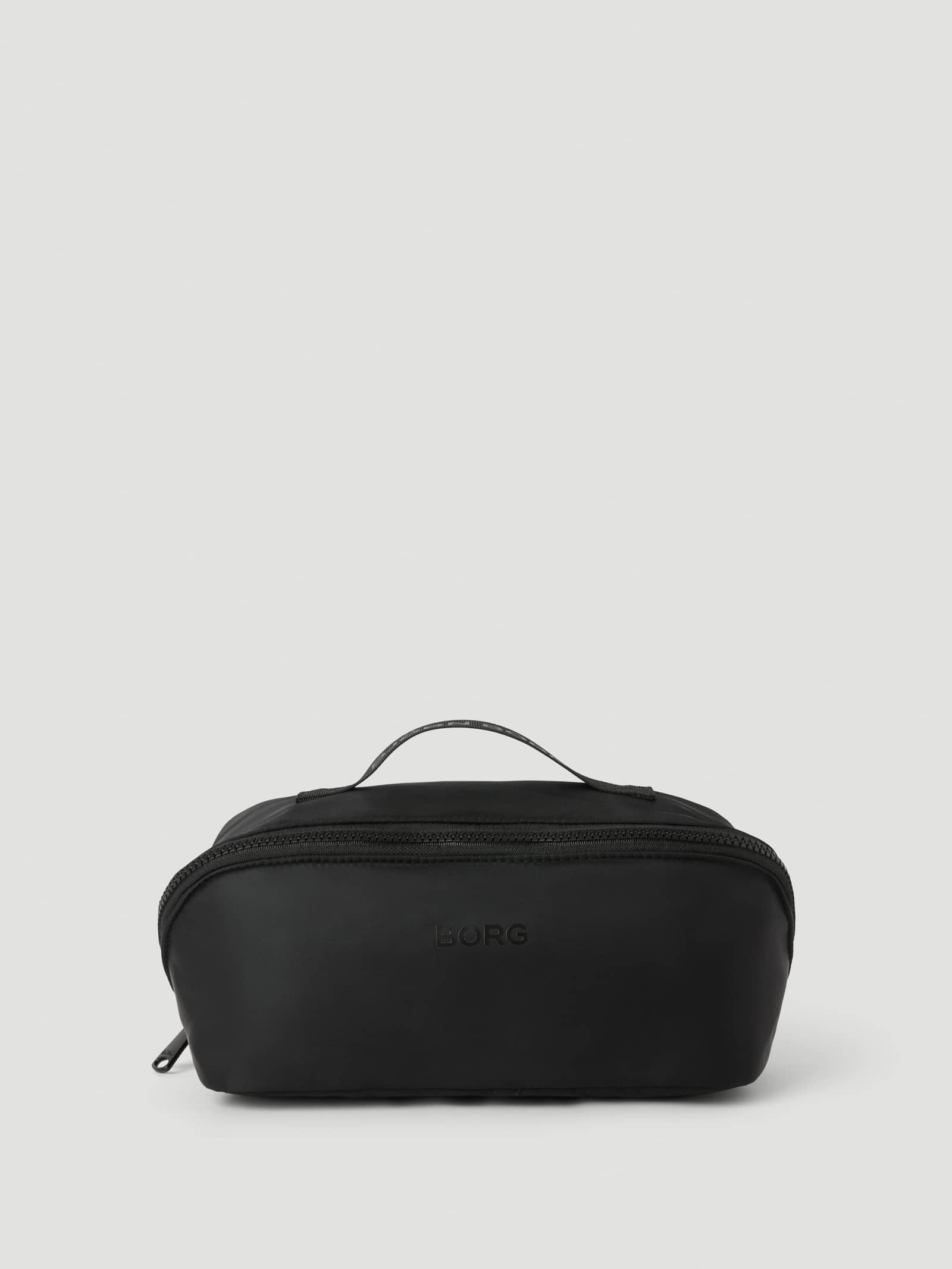 Borg Classic Wash Bag en Black Beauty (Negro) de poliéster reciclado con logotipo negro para el entrenamiento. - Image 1