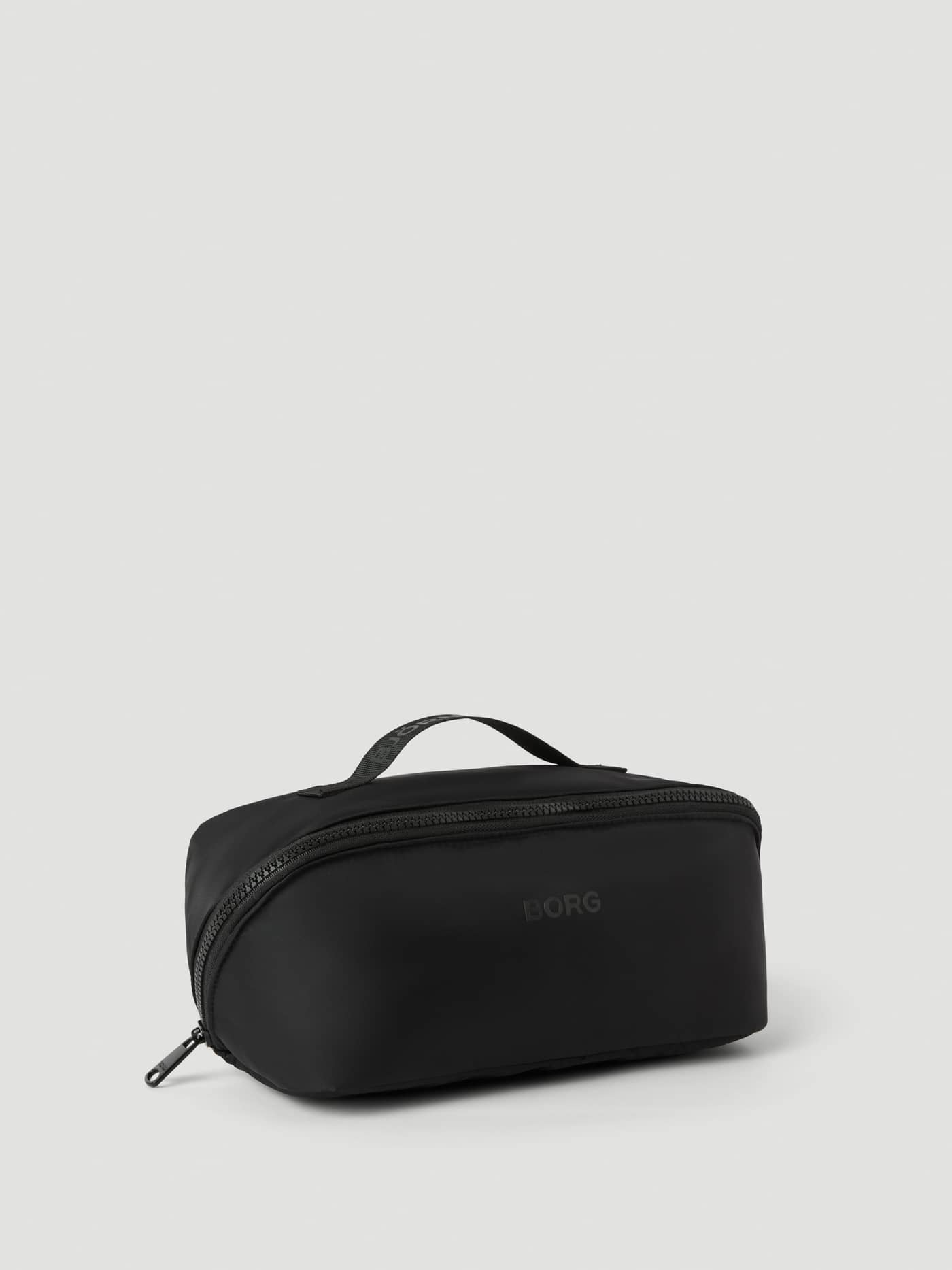 Borg Classic Wash Bag i Black Beauty (Svart) av återvunnen polyester med matchande logotyp och handtag för träning. - Image 2