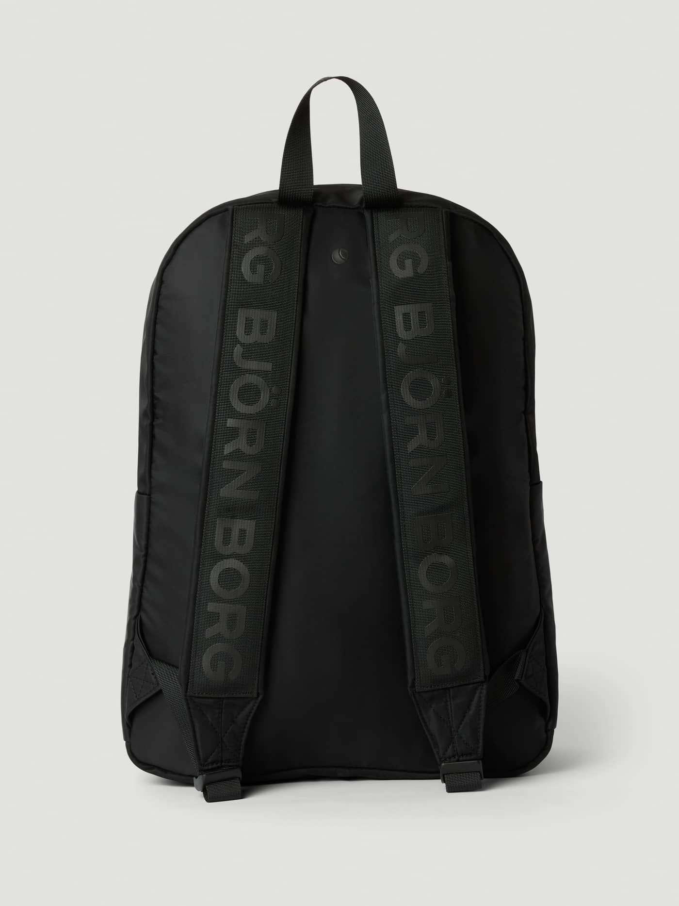 Back view of the Borg Classic Backpack 19L in Black Beauty (Black) with tonal black logo straps for training. - Image 2