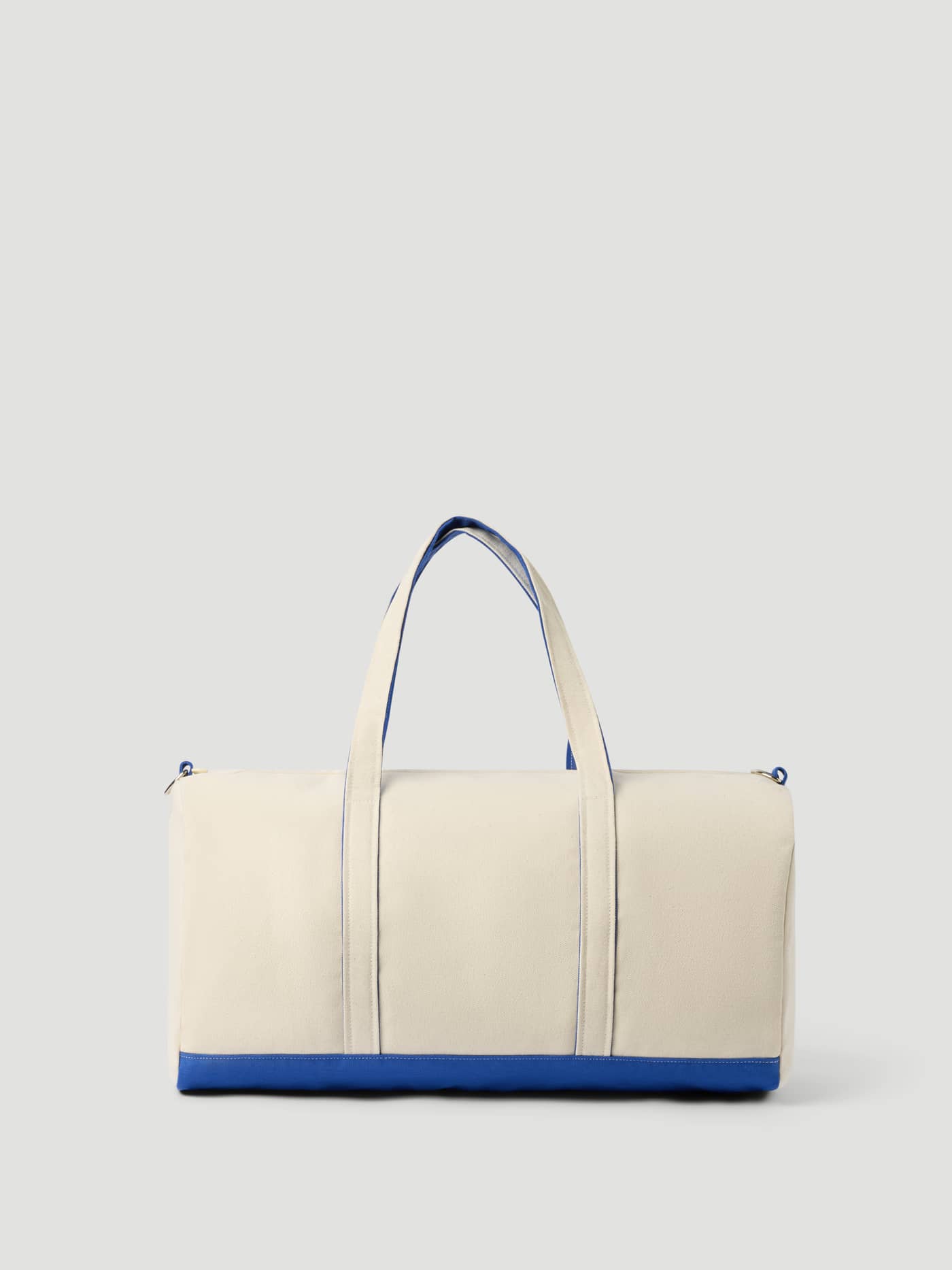 Ace Canvas Sports Bag 38L in Egret (White) featuring blue accents and a durable canvas design for tennis and training. - Image 4
