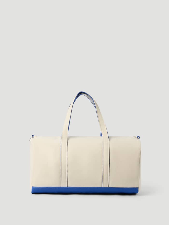 Ace Canvas Sports Bag 38L en Egret (Blanc) en toile avec détails bleus pour le tennis et le training. - Image 4