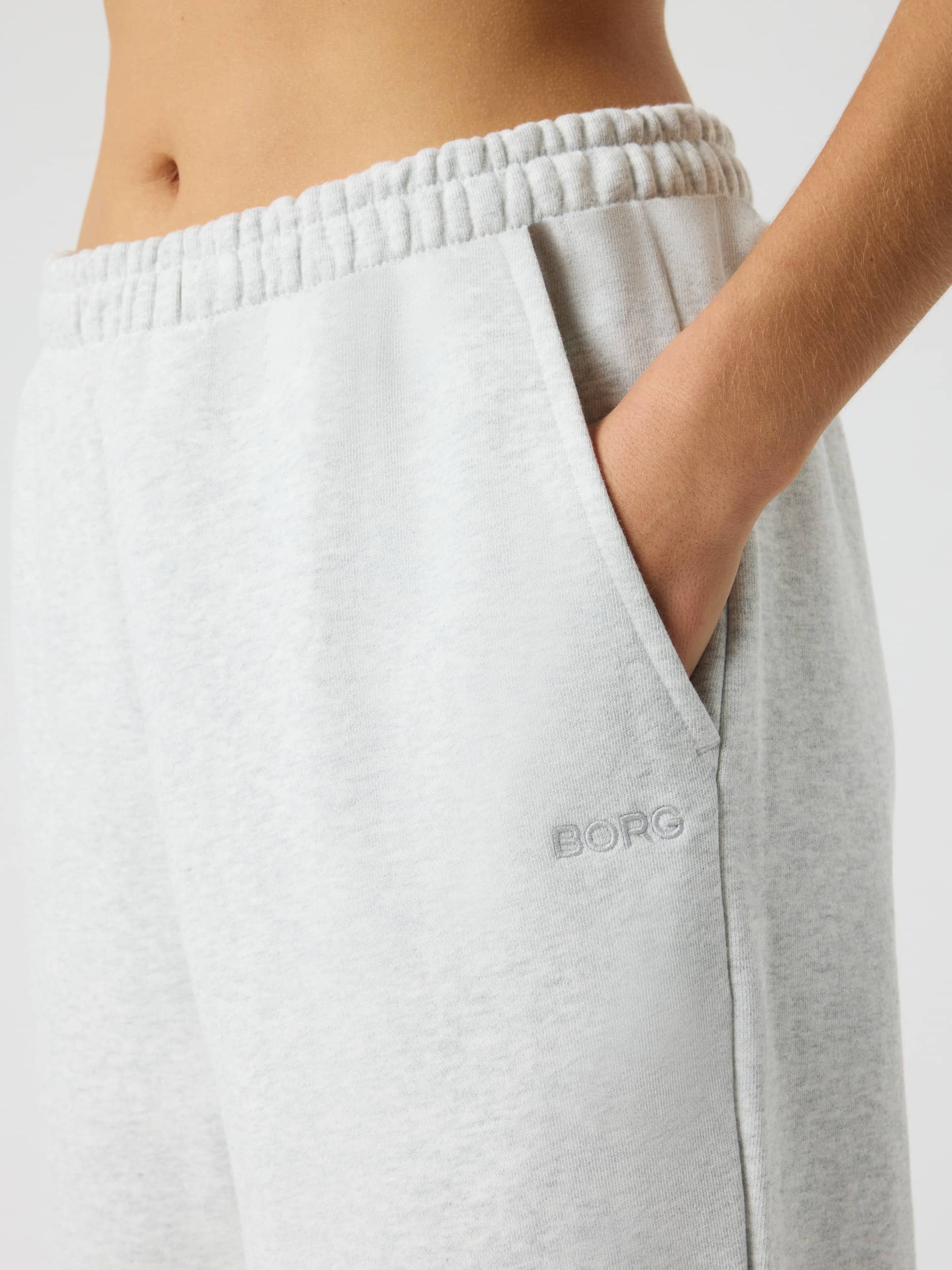 Studio Oversized Straight Sweatpants - Ultra Light Grey Melange
