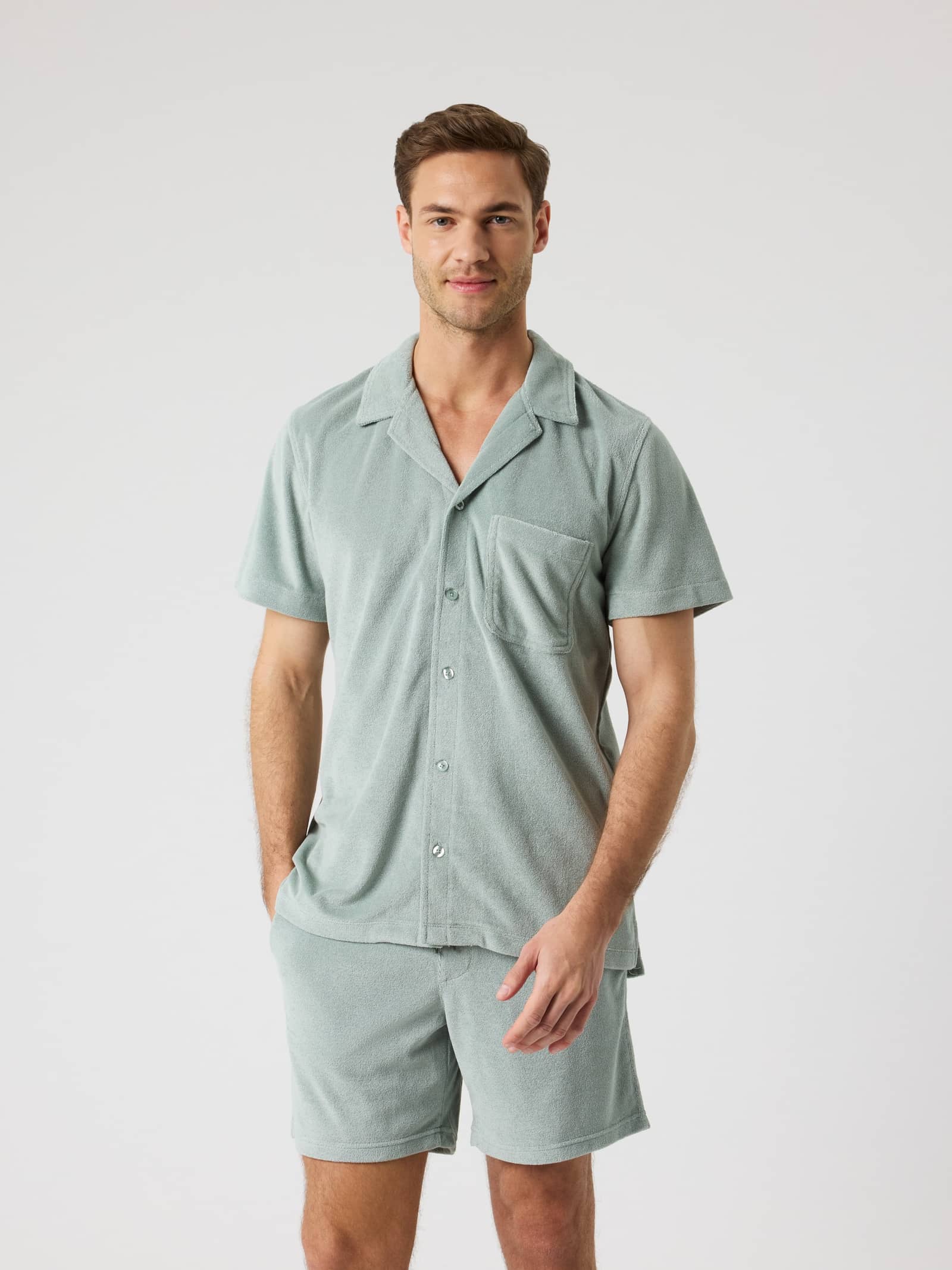 Björn Borg - Borg Toweling Pool Shirt Slate Gray Men - Image 1