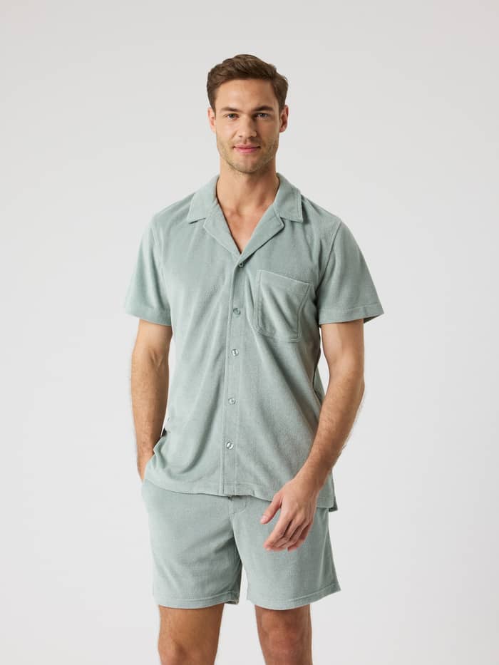 Björn Borg - Borg Toweling Pool Shirt Slate Gray