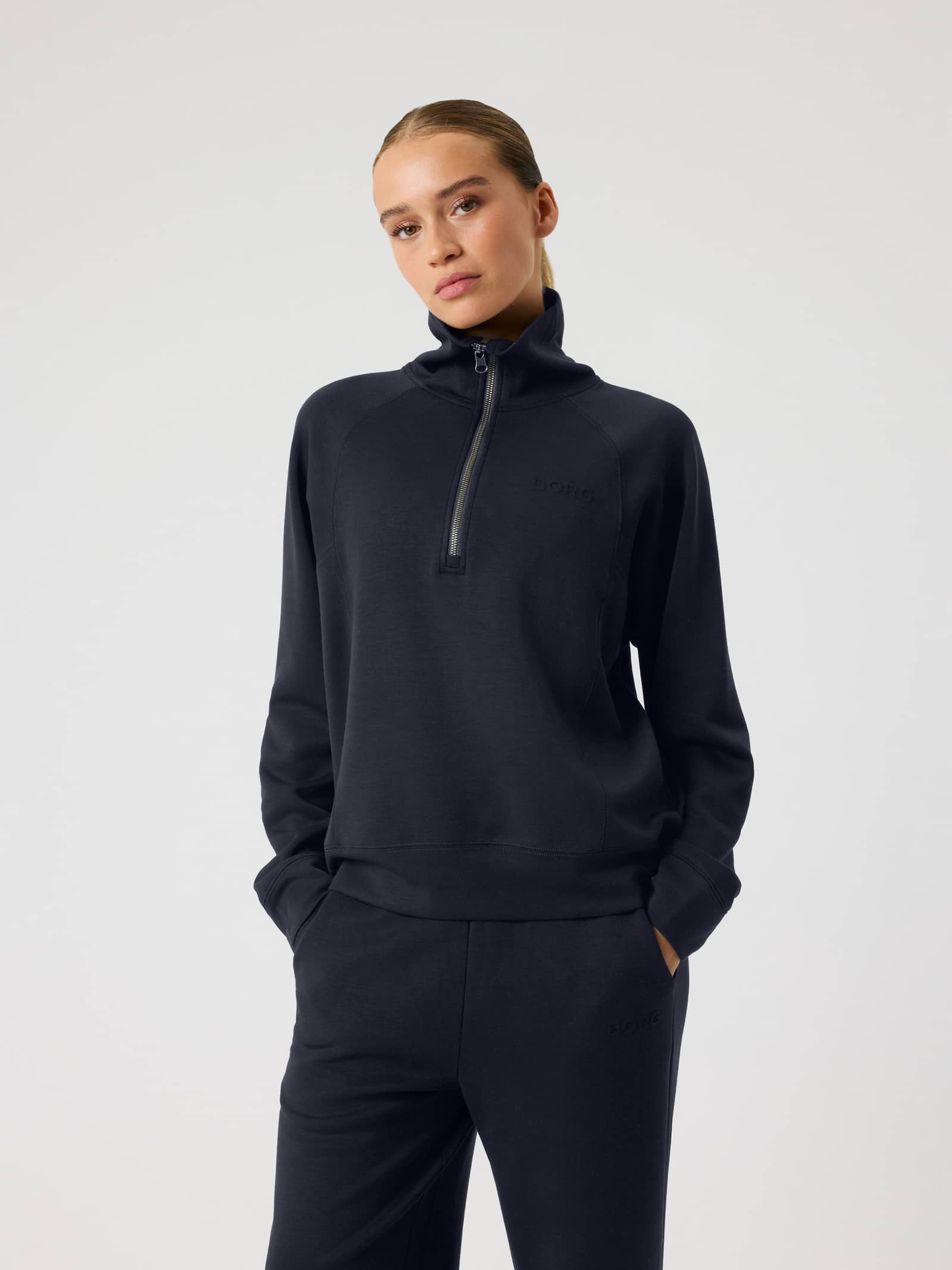 Björn Borg - Studio Soft Halfzip Sweatshirt Night sky Women - Image 1