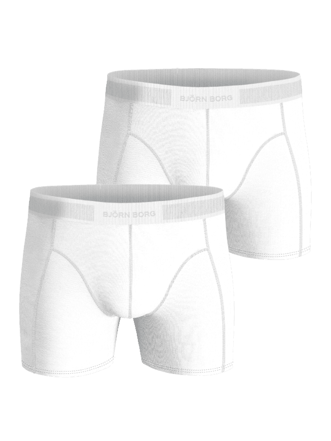 Björn Borg - Organic Cotton Stretch Boxers 2-pack Blanc Men - Image 1