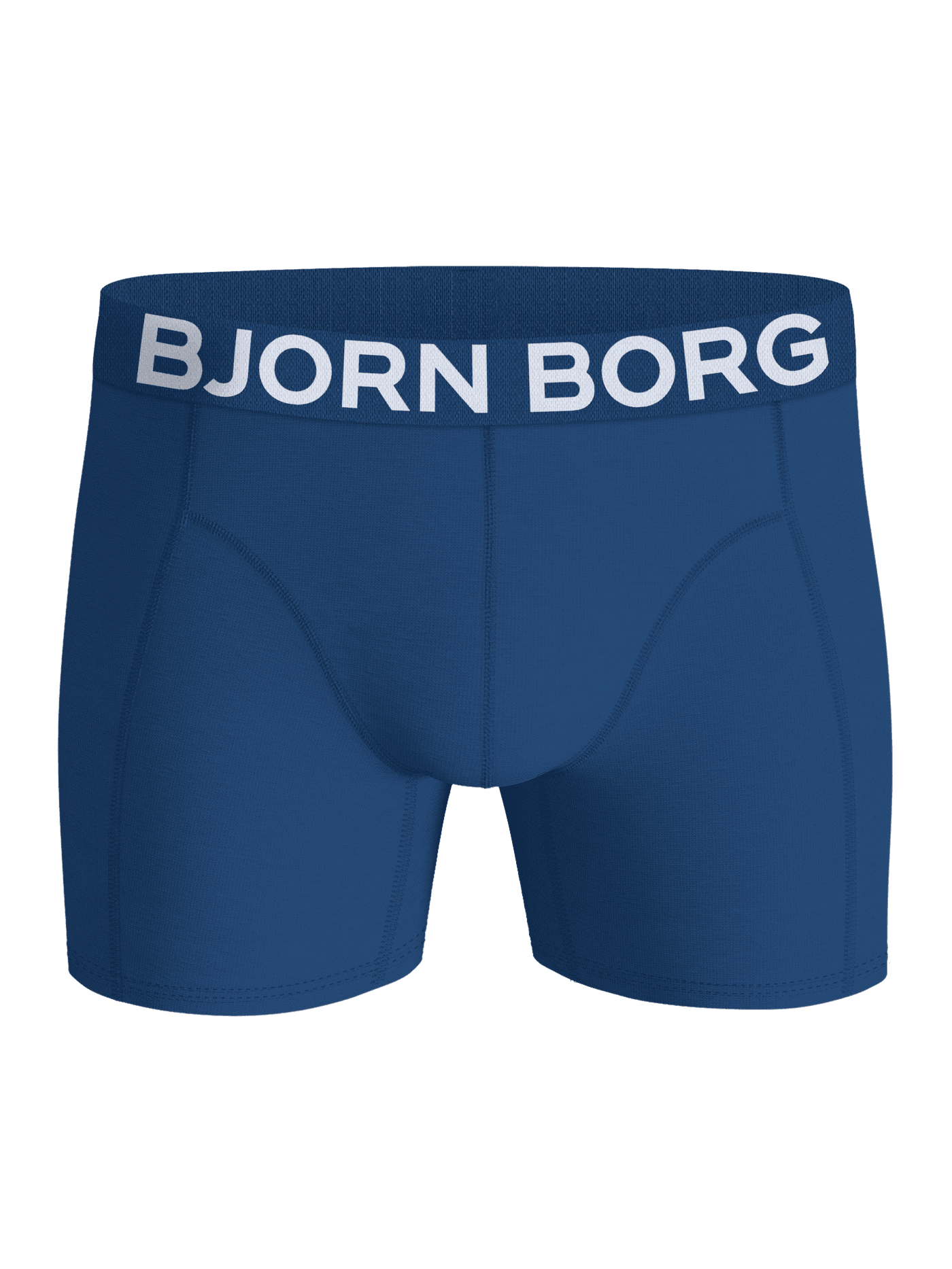 Organic Cotton Stretch Boxers 3-pack in blue, featuring comfortable boxer briefs with an iconic white logo waistband. - Image 5