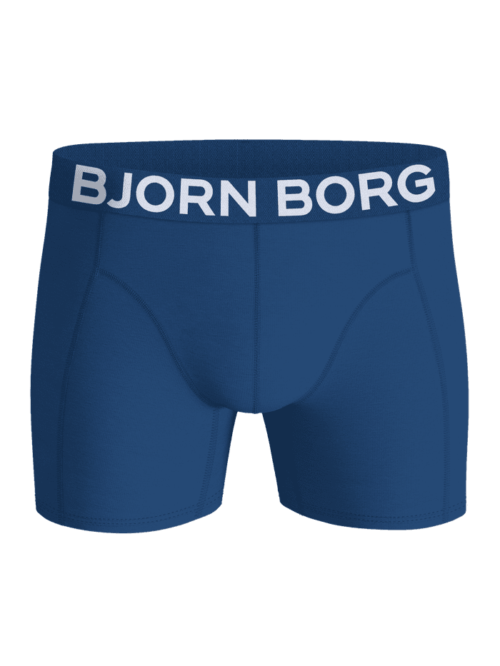 Organic Cotton Stretch Boxers 3-pack in blauw met een comfortabele pasvorm en een iconische witte logo-tailleband. - Image 5