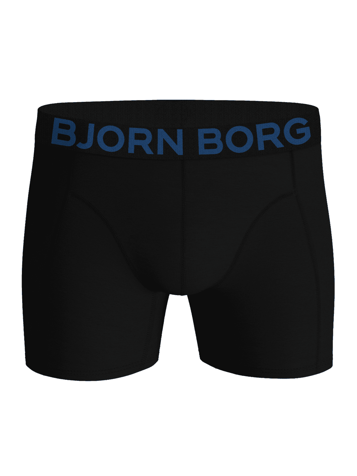 Organic Cotton Stretch Boxers 3-pack in Black boxer briefs featuring a blue Björn Borg logo on the waistband. - Image 4