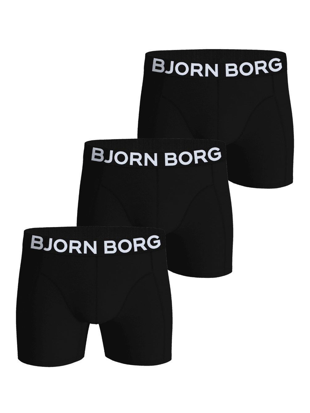 Björn Borg - Organic Cotton Stretch Boxers 3-pack Black Men - Image 1