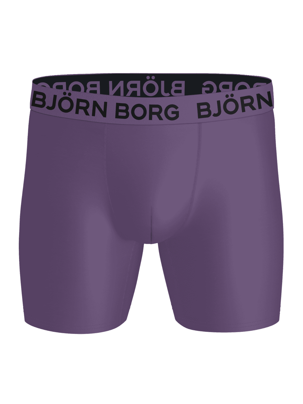 Front view of the purple Sports Microfiber Boxers 5-pack, quick-dry boxer briefs designed for athletic training. - Image 6