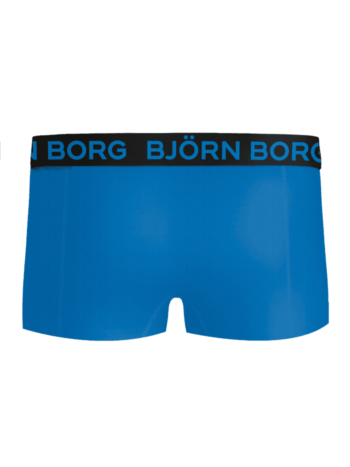 Sports Mesh Trunks 2-pack i blå set forfra til træning i åndbart mesh med blåt logo på taljen. - Image 3
