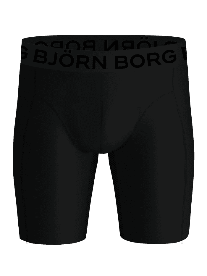 Sports Lightweight Long Leg Boxers 2-pack i sort set forfra, højtydende boxershorts designet til træning. - Image 4
