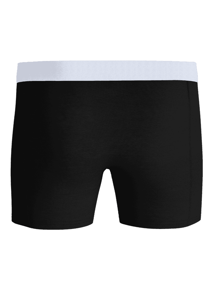 Organic Cotton Stretch Boxers 3-pack i Sort set bagfra med funktionel pasform og ikonisk linning. - Image 3