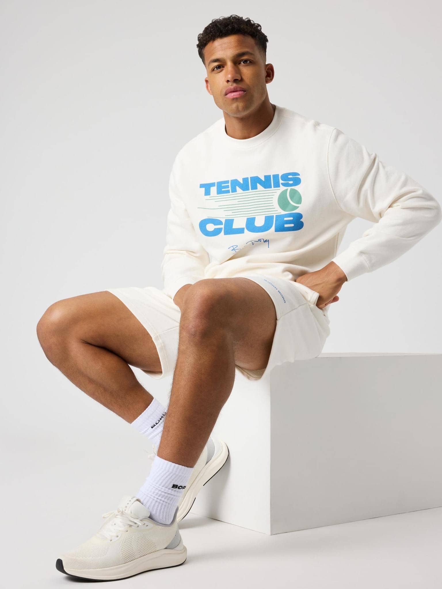 Björn Borg - Borg Classic Print Sweatshirt Tofu Men - Image 1