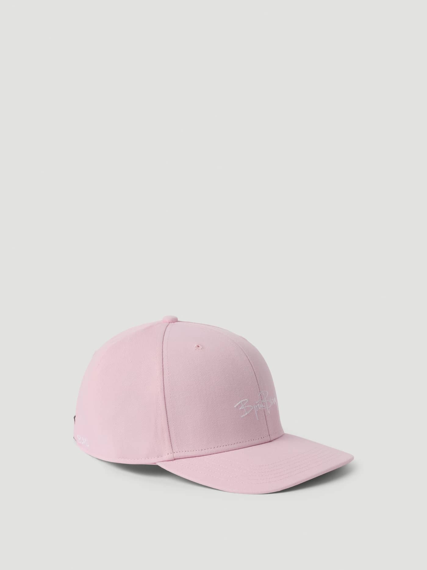 Side view of the stylish Borg Signature Cap in Pink Lady (Pink), an organic cotton tennis cap with signature embroidery. - Image 1