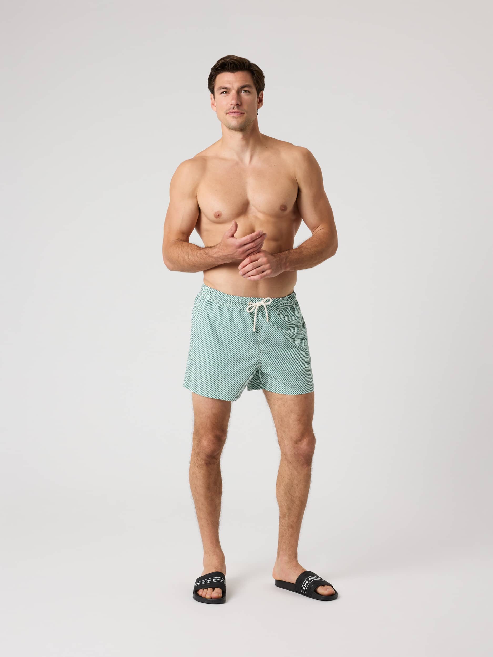 Borg Print Swim Shorts - Men - Candy Stripe 4 | Björn Borg