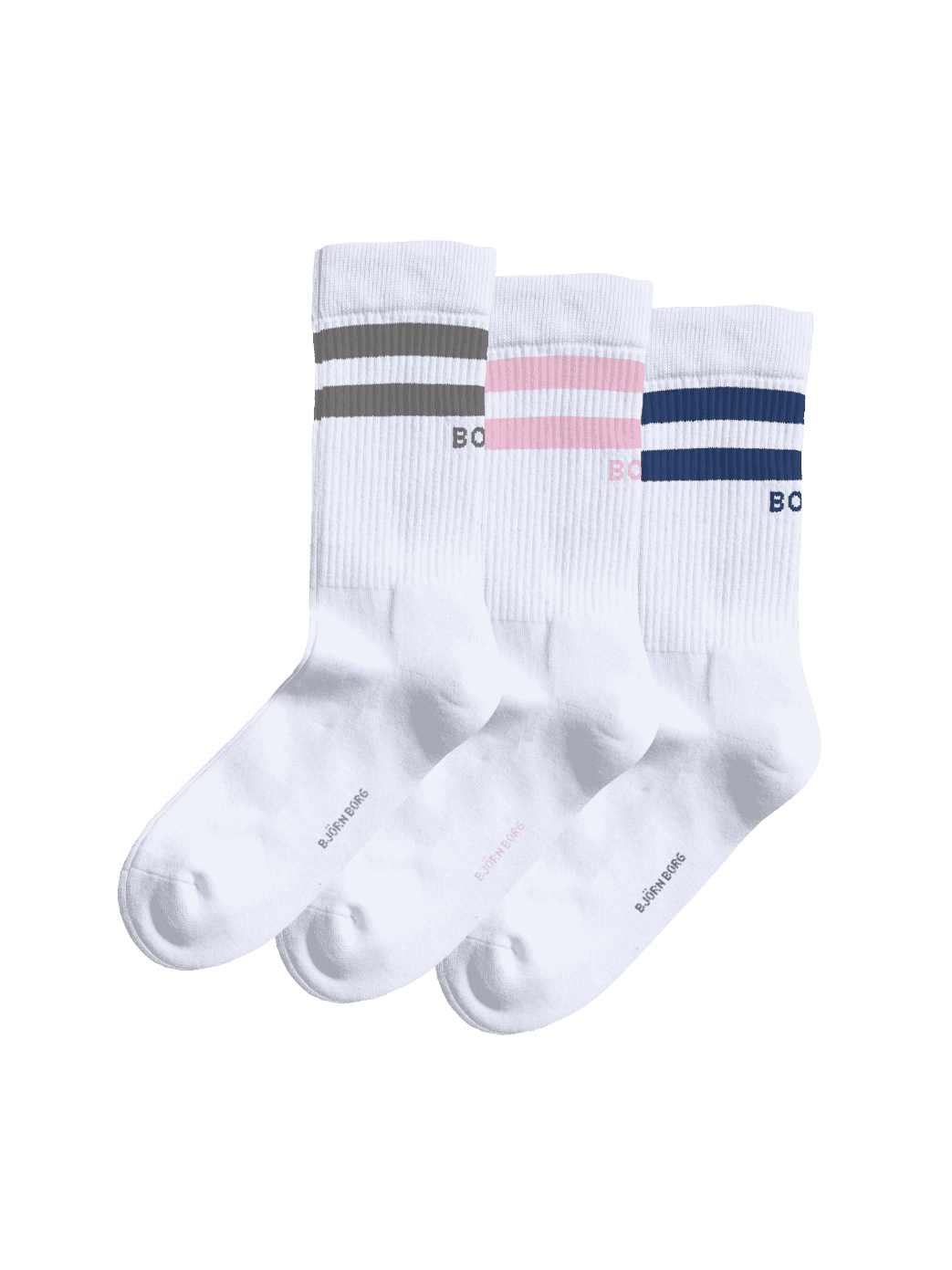 Björn Borg - Classic Crew Socks 3-pack Multicolore Women - Image 1
