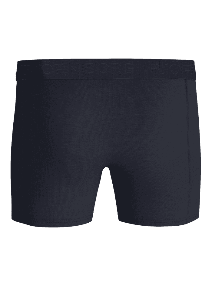 Cotton Stretch Boxers 7-pack i navy set forfra i bomuldsstretch med et tonalt navy logo på linningen. - Image 3