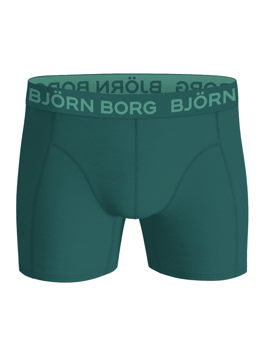 Vista frontal de los Cotton Stretch Boxers 3-pack en Verde, bóxers funcionales con la icónica cinturilla con logo. - Image 2