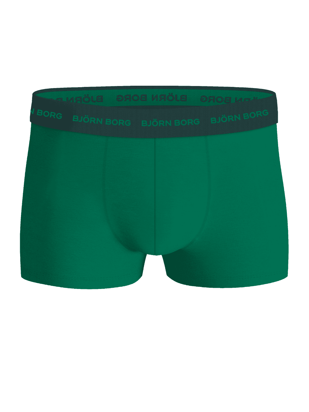 Cotton Stretch Trunks 5-pack i grönt för herr med medelhög midja och ikonisk Björn Borg-logotyp på resåren. - Image 6