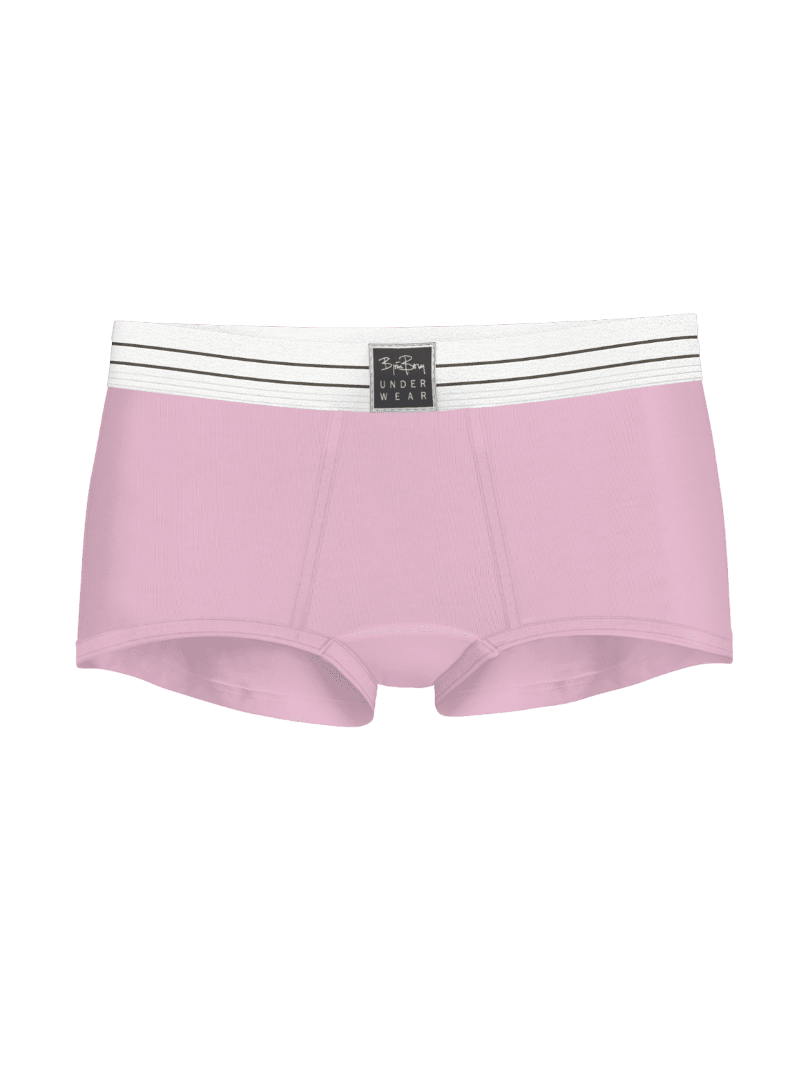 Front view of the pink Björn Borg Original Boxers Shorts 2-pack, featuring a soft organic cotton fit and striped waistband. - Image 2