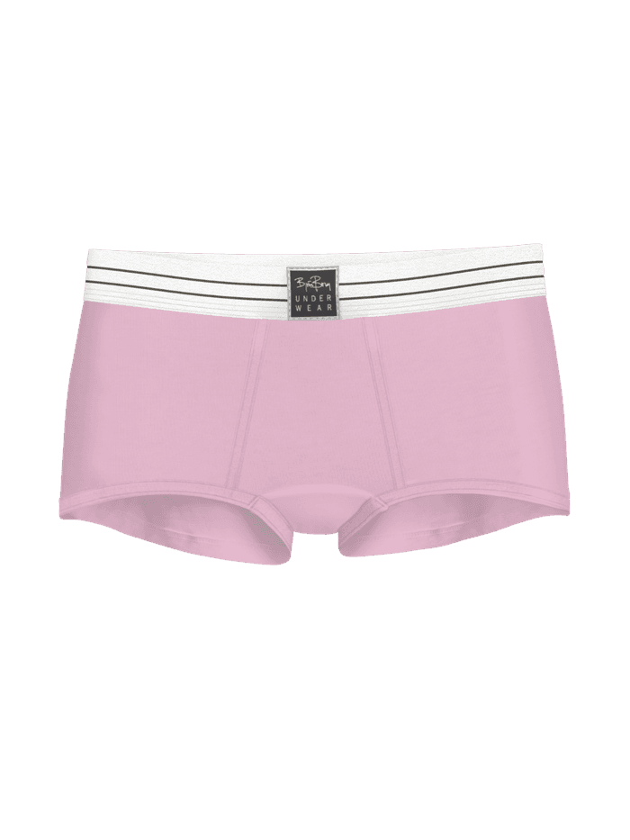 Vorderansicht der Original Boxers Shorts 2-pack in Pink aus weicher Bio-Baumwolle mit gestreiftem Bund und Logo. - Image 2
