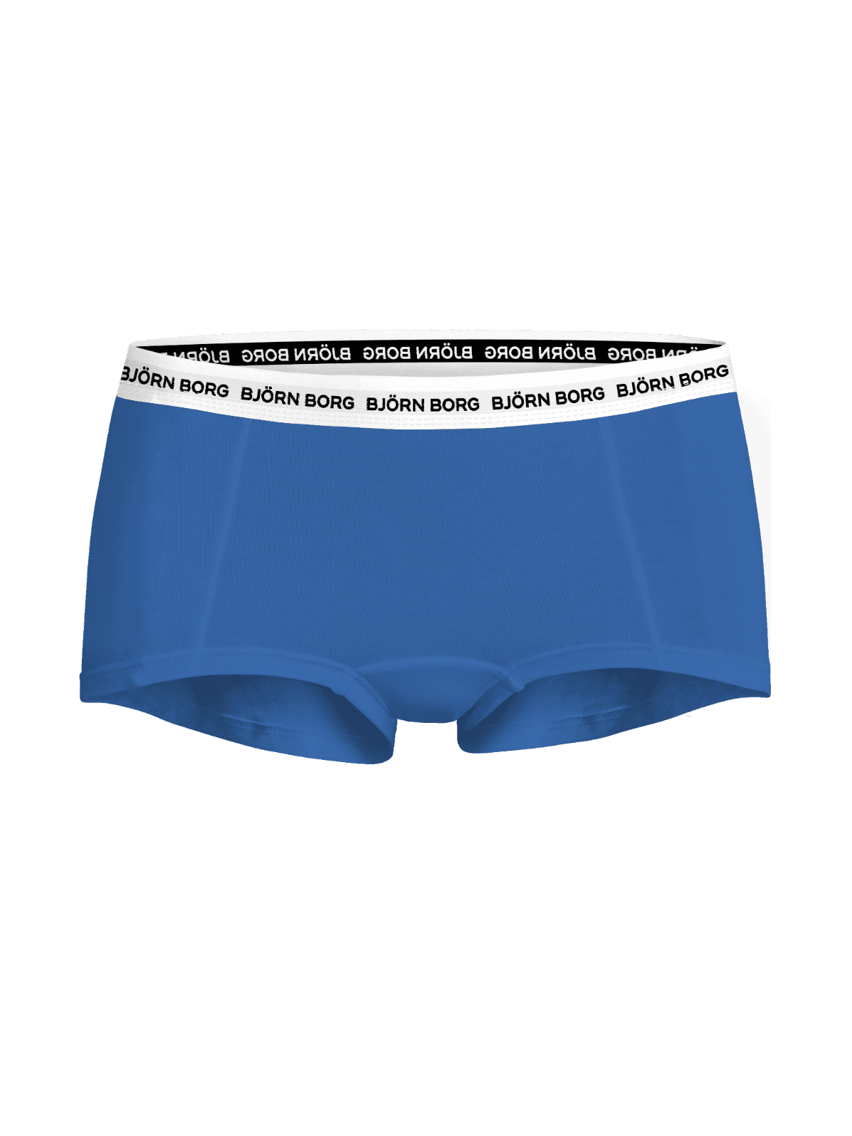 Vooraanzicht van de blauwe Logo Boxers Shorts 3-pack voor dames met een mid-rise pasvorm en iconische logoband. - Image 3