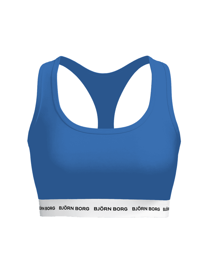 Logo Soft Top in Palace Blue (Blauw) van zacht stretchkatoen met witte Björn Borg logo-tailleband, vooraanzicht. - Image 2