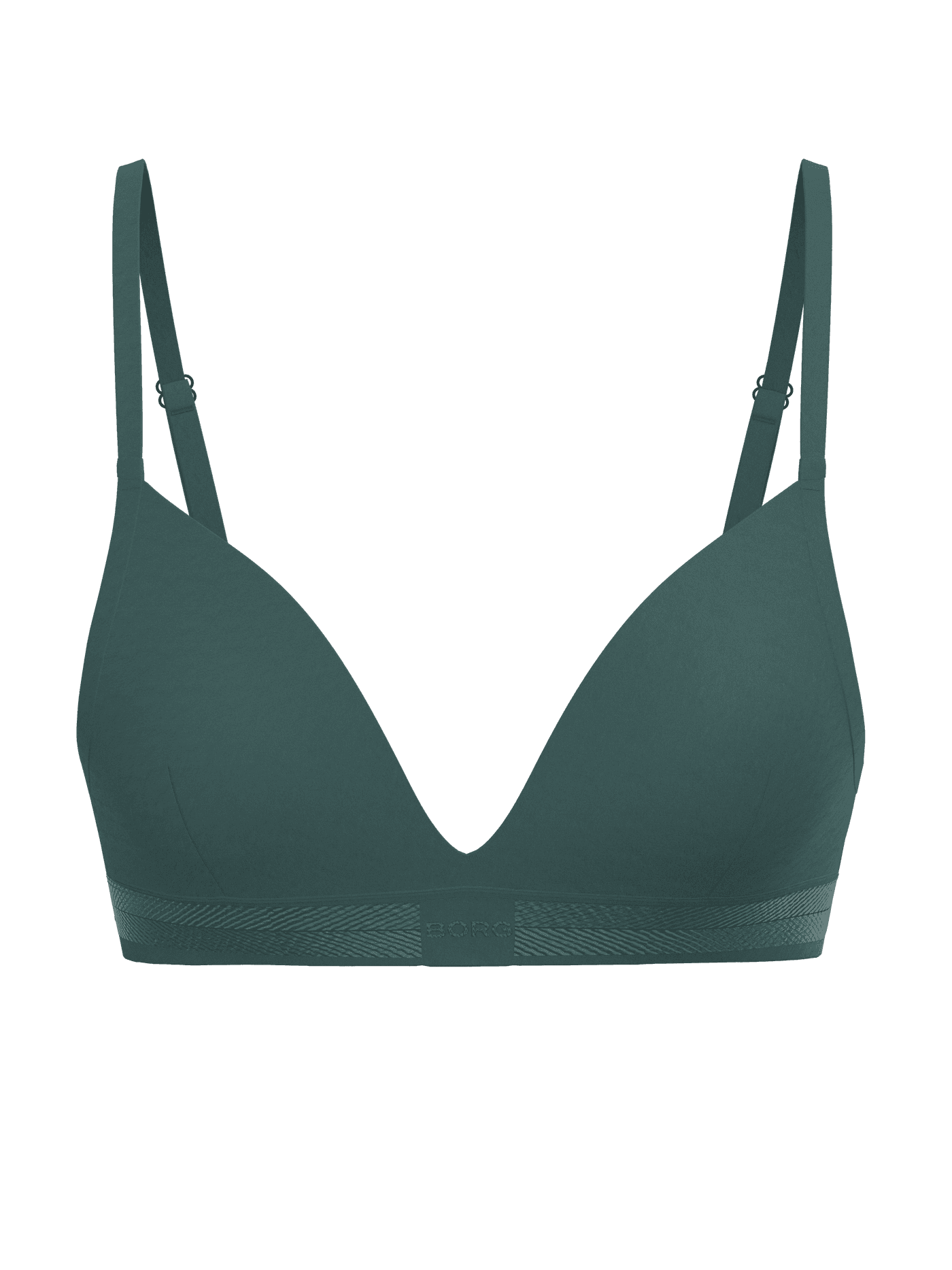 Grön Soft Touch Bra sedd framifrån i silkeslen Lyocell med en bekväm och flexibel passform. - Image 1