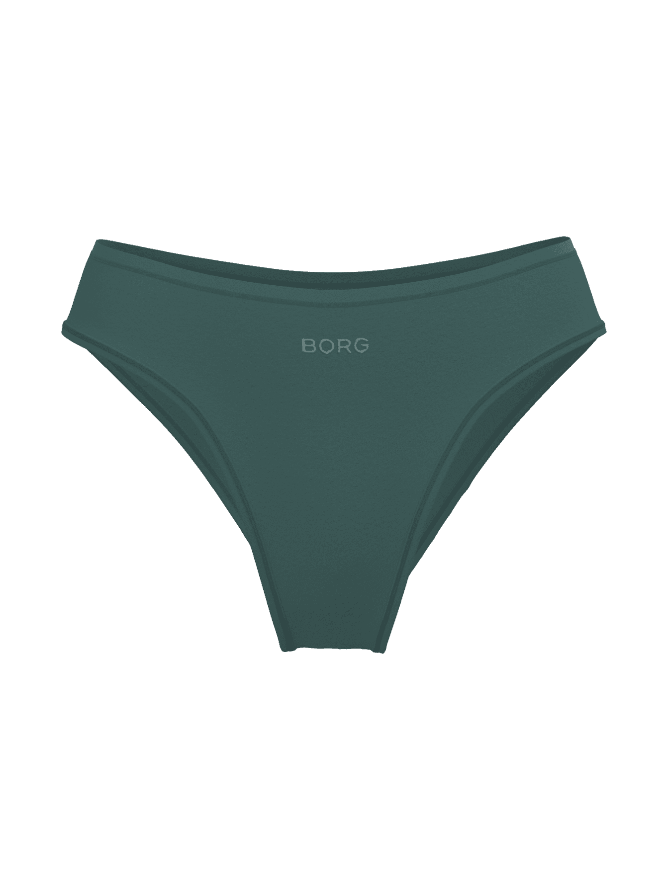 Soft Touch Cheeky Briefs 1-pack för dam i grönt med silkeslen passform, medelhög midja och ton-i-ton-logotyp. - Image 1