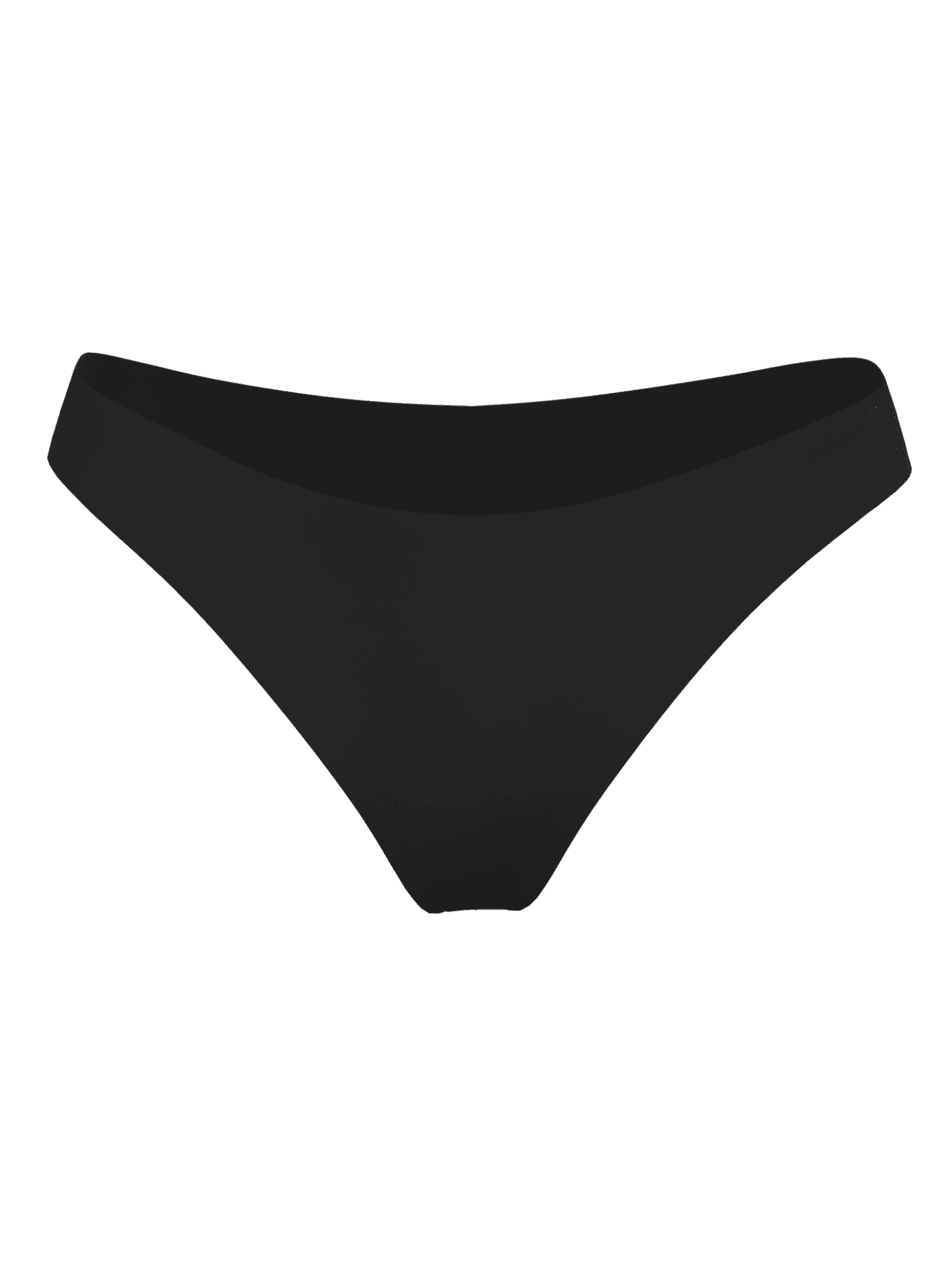 Zwarte Invisible Briefs 3-pack in vooraanzicht met lasergesneden randen, naadloze pasvorm en tonaal logo voor training. - Image 2
