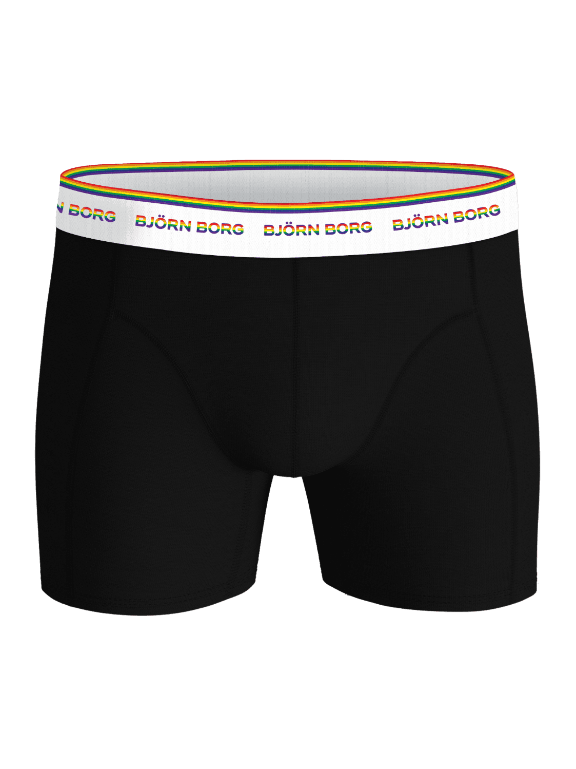 Cotton Stretch Boxers 6-pack en negro de algodón elástico con ajuste funcional y logotipo Björn Borg multicolor. - Image 2