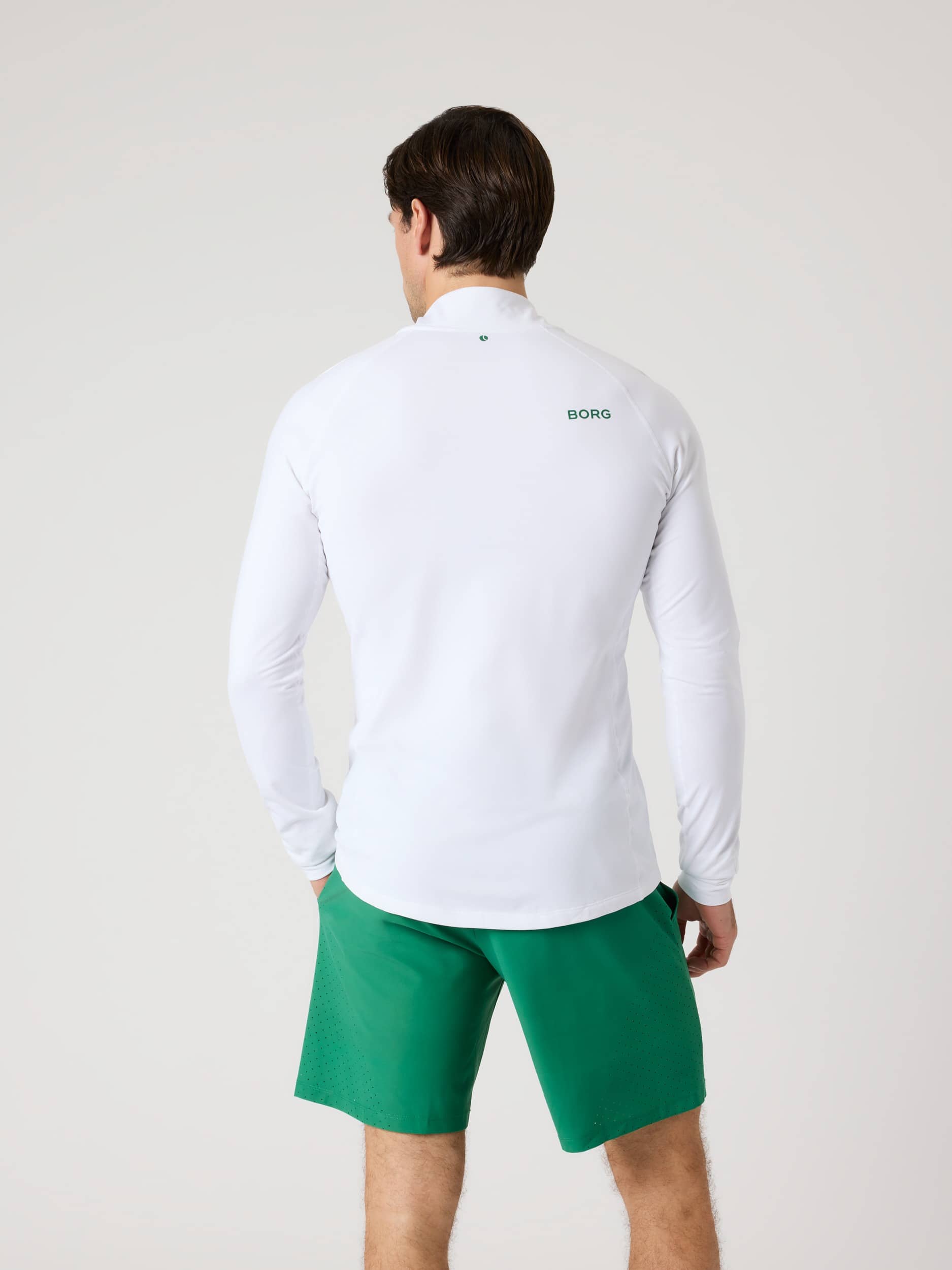 Borg Golf Midlayer Half Zip - Men - Brilliant White | Björn Borg