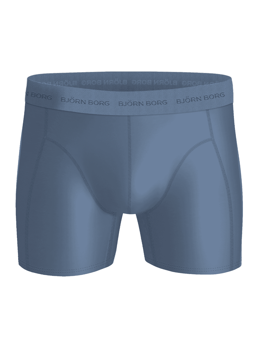 Front view of the blue Microfiber Boxers 3-pack for men, featuring functional quick-dry boxer briefs with a logo waistband. - Image 5