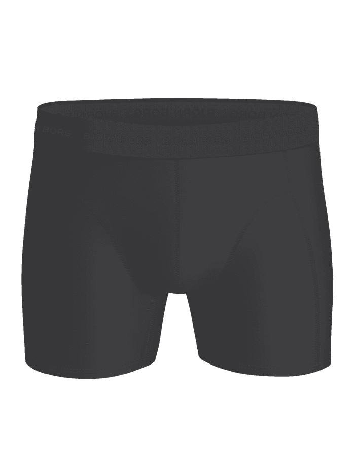 Microfiber Boxers 3-pack i Sort set forfra i hurtigtørrende mikrofiber med en tonal logolinning. - Image 4