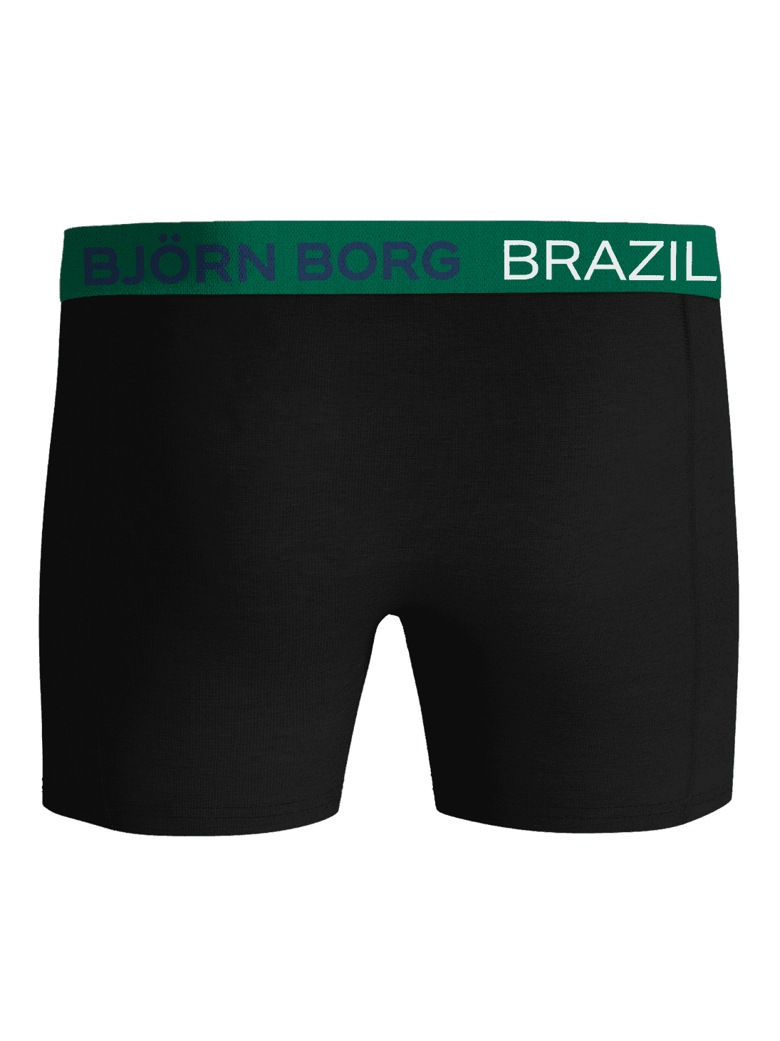 Cotton Stretch Boxers Brazil 3-pack in zwart met een groene Björn Borg-logotailleband en een functionele pasvorm. - Image 3