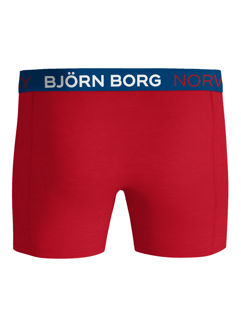 Red Cotton Stretch Boxers Norway 3-pack boxer briefs featuring a functional cotton fit and a stylish logo waistband. - Image 5