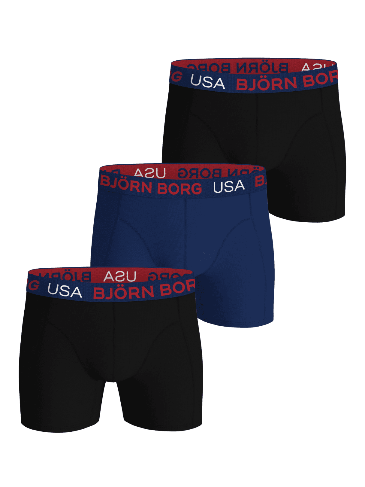 Björn Borg - Cotton Stretch Boxers Usa 3-pack Mehrfarbig Men - Image 1