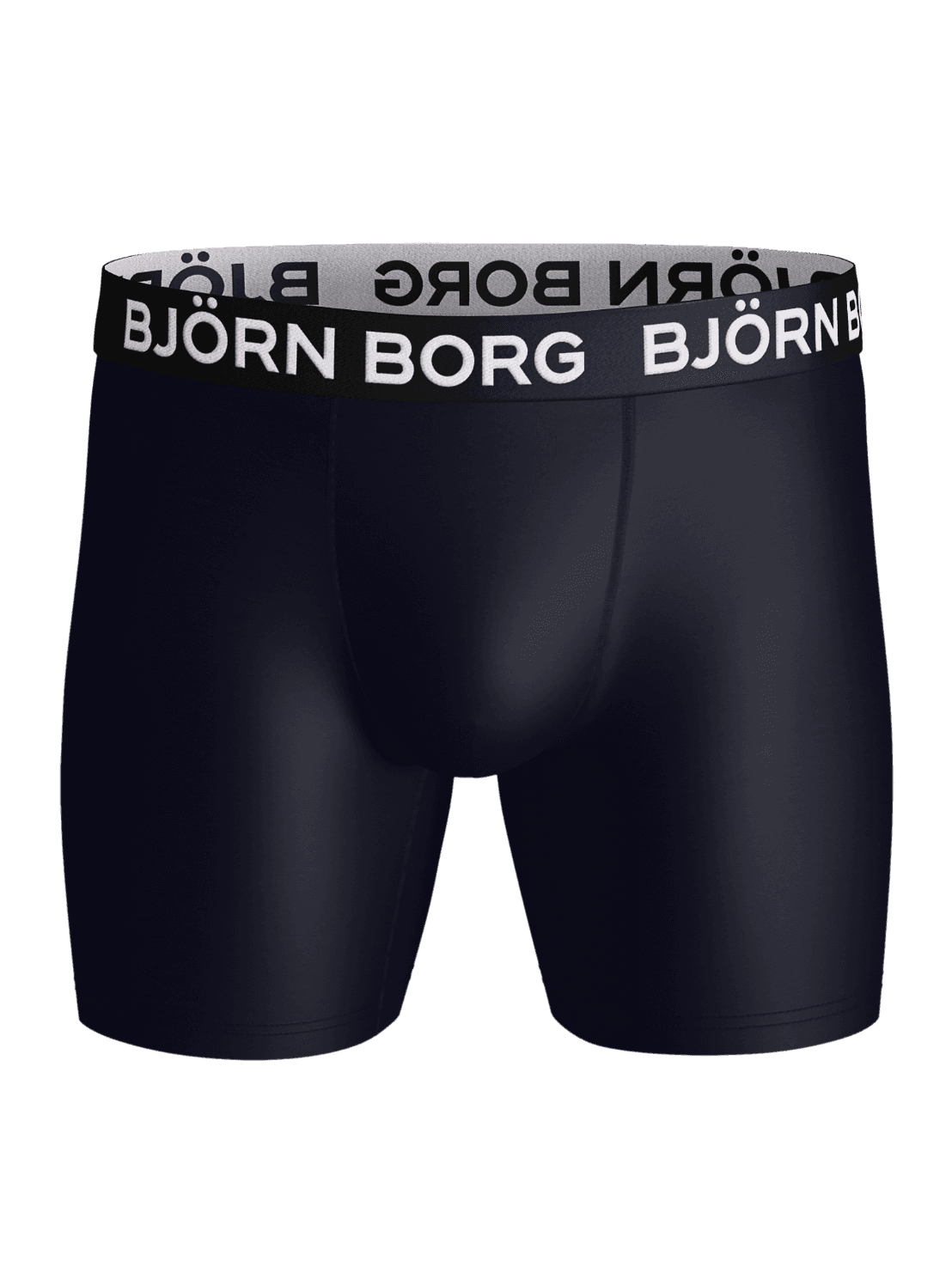 Sports Microfiber Boxers 5-pack in Navy voor training met een wit logo en nauwsluitende pasvorm, vooraanzicht. - Image 7