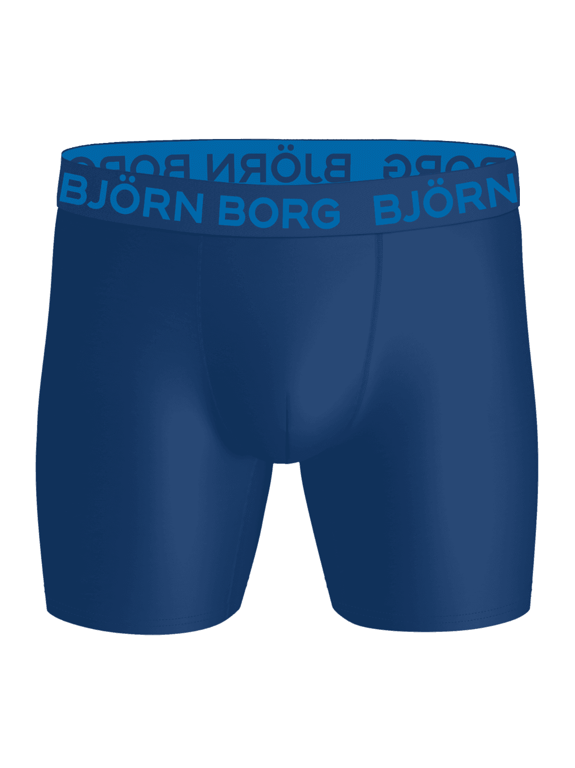 Navy Sports Microfiber Boxers 5-pack voor training met een blauw logo en sneldrogend materiaal in vooraanzicht. - Image 6