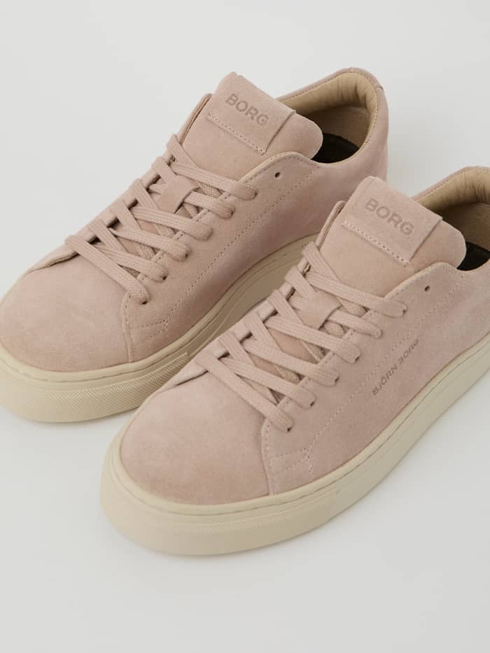 Women's Classic Suede Sneakers in Pink aus weichem Wildleder mit Ton-in-Ton-Logos für einen Tennis-Look. - Image 2