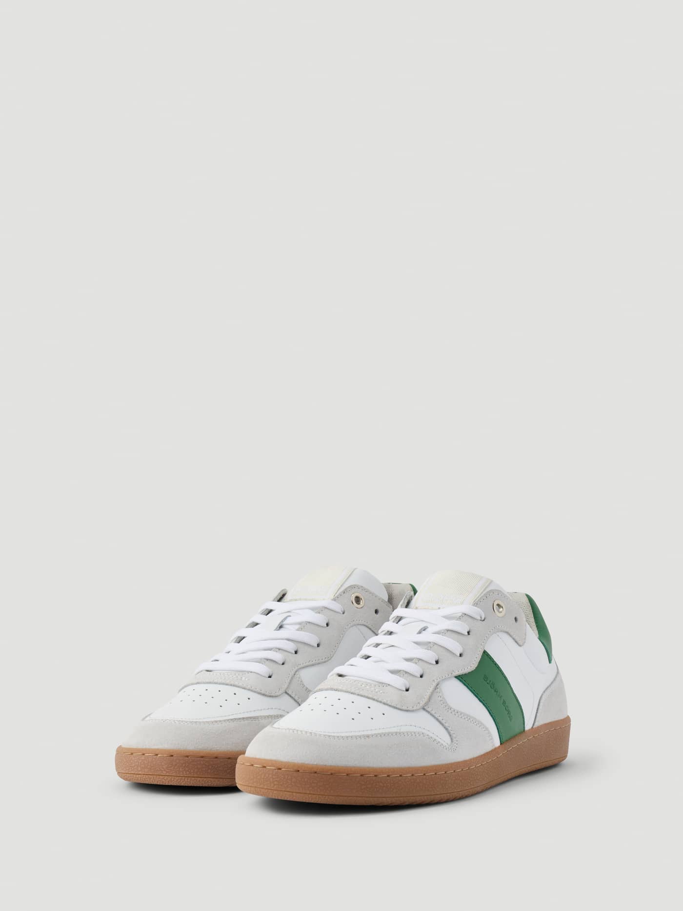 Men's Legacy Leather Sneakers in White and Green, featuring a tennis-inspired design in premium leather. - Image 2