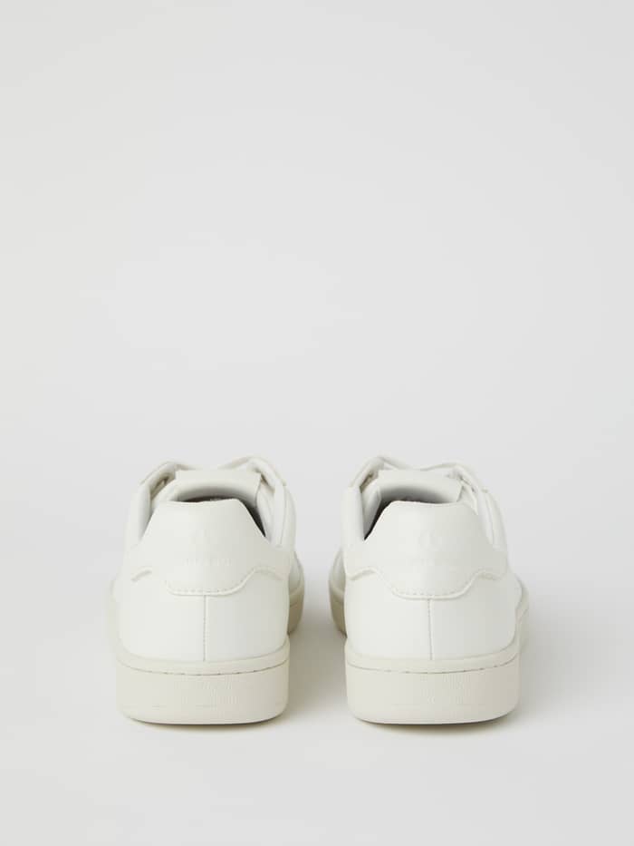 Witte Björn Borg Unisex Deuce Sneakers van synthetisch leer voor tennis en vrije tijd, achteraanzicht. - Image 2