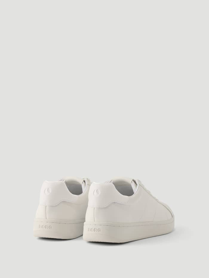 Back view of the Unisex Deuce Sneakers in White (White) showing the heel and midsole branding.