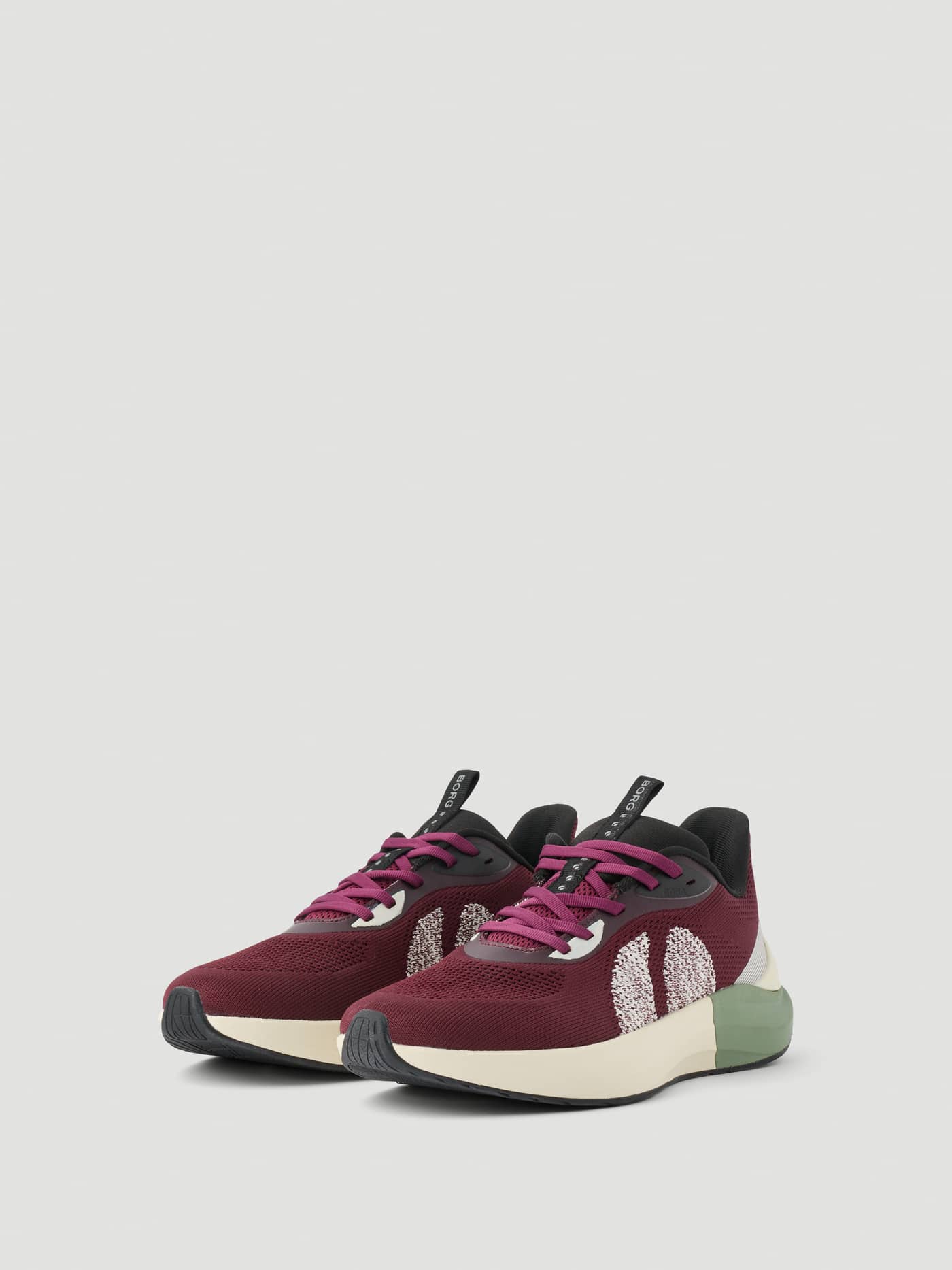 Björn Borg Unisex Ace Knit Sneakers in Red, featuring a breathable knit material for running and a flexible fit. - Image 2