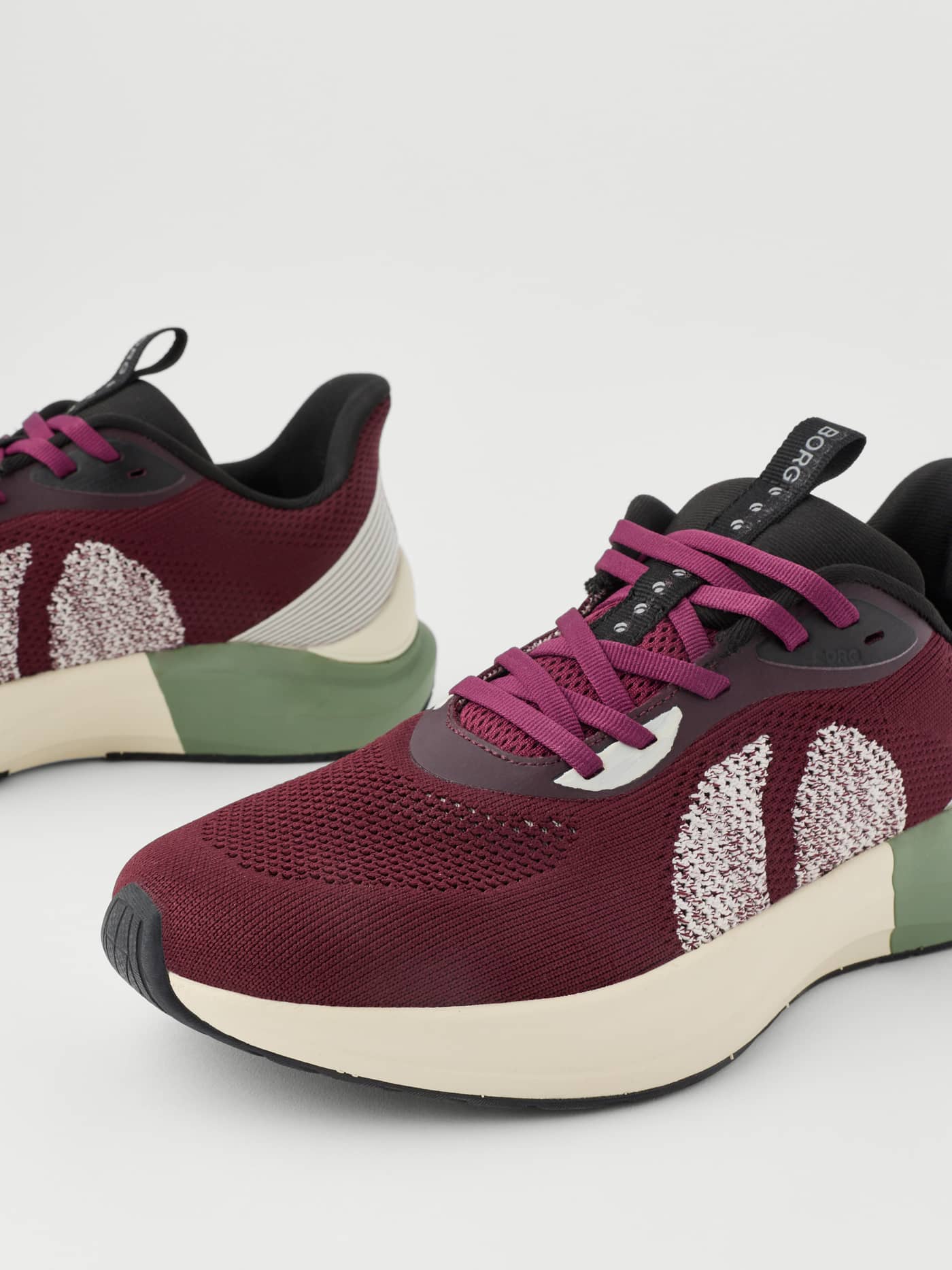 Björn Borg Unisex Ace Knit Sneakers in Red featuring a flexible knit upper and white logo for running and tennis. - Image 4
